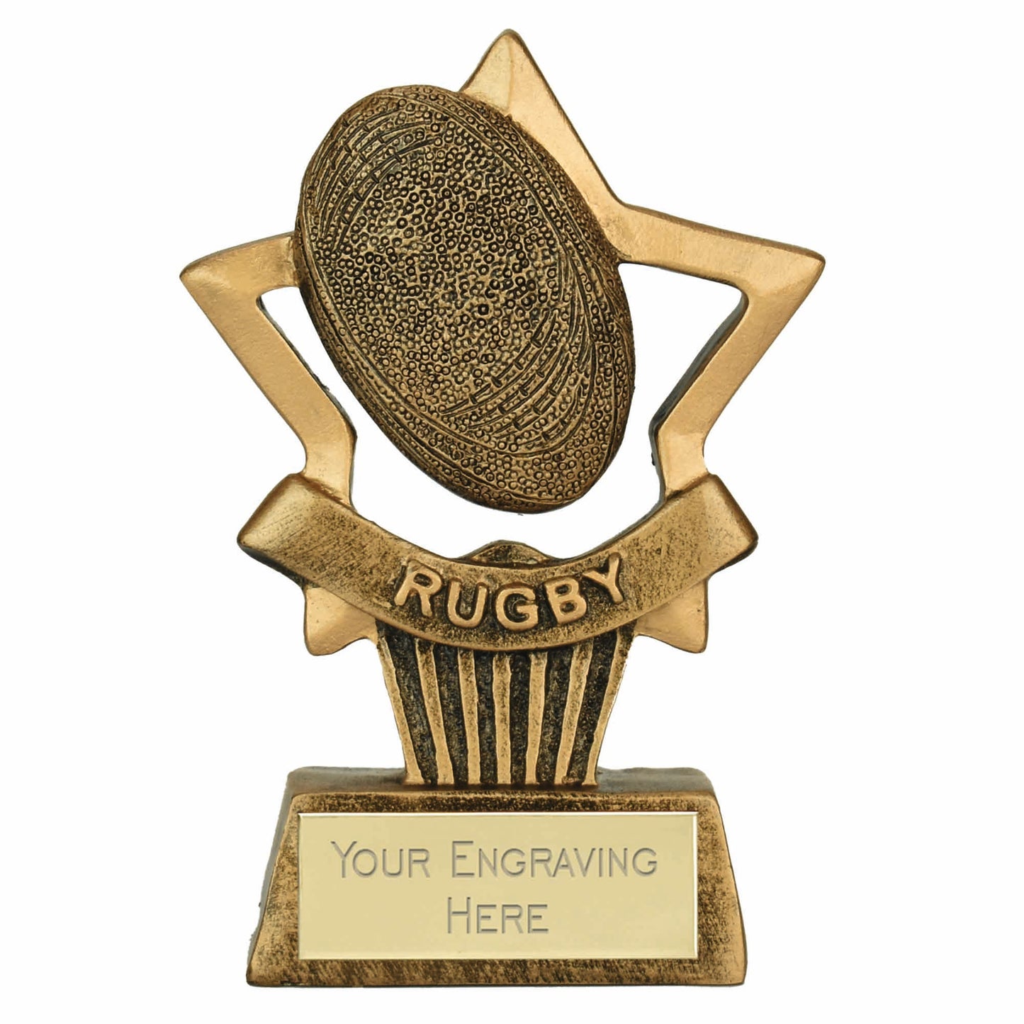 Mini Star Plus Rugby Award 10cm (4")