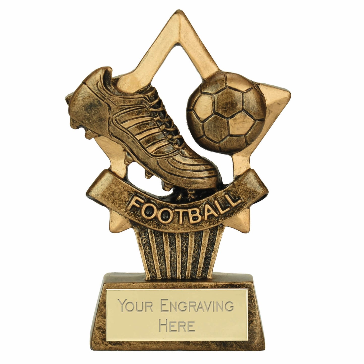 Mini Star Plus Football Boot & Ball Award 10cm (4")
