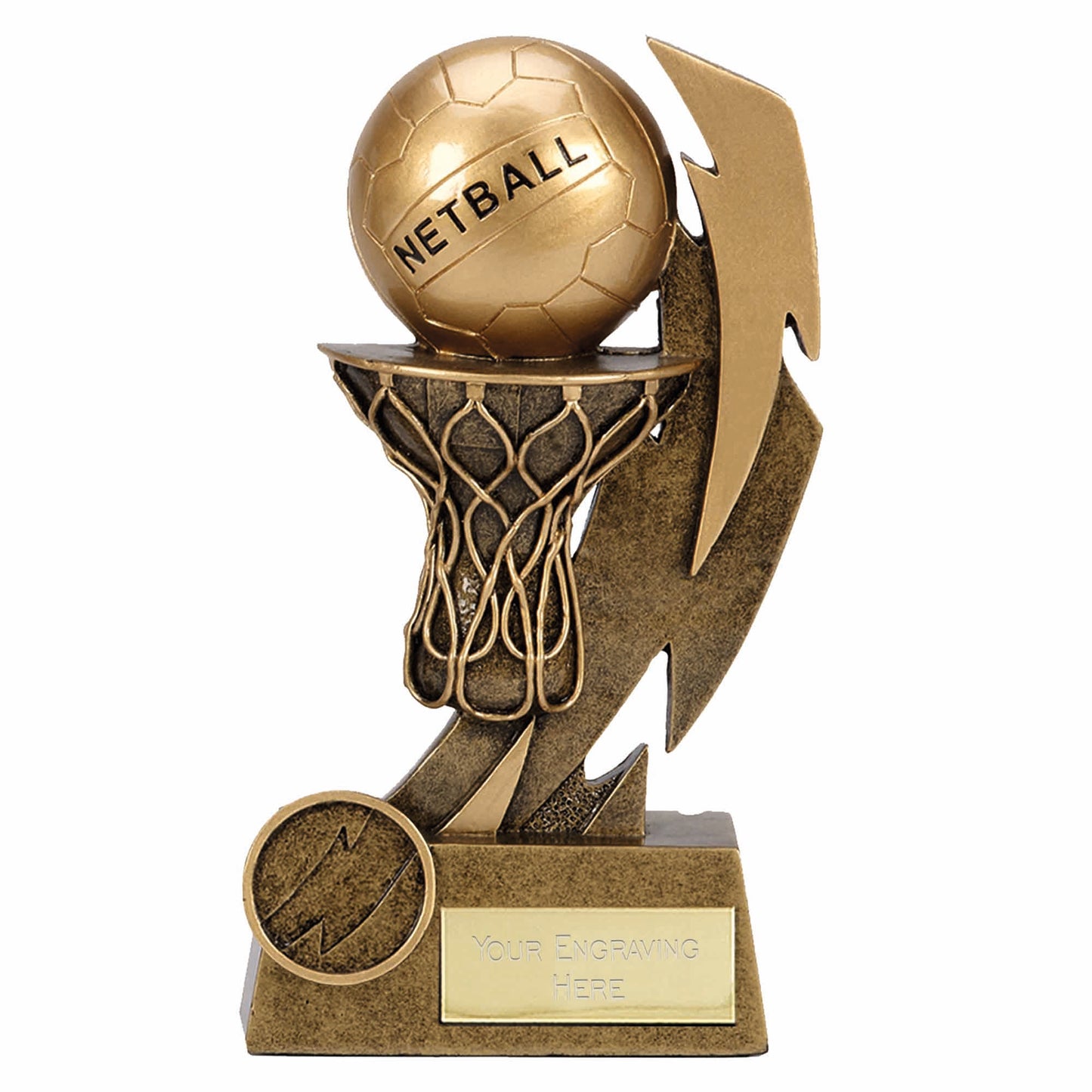 Gold Flash Netball Trophy 12.5cm (5")