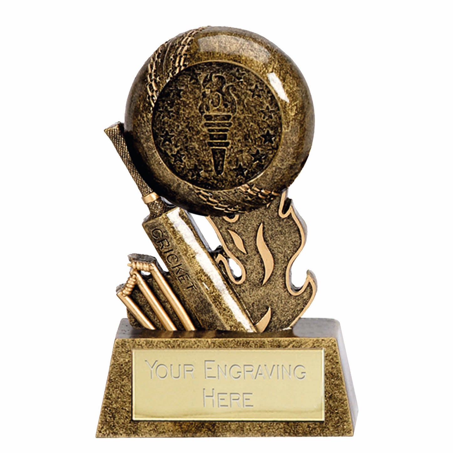 Scorcher Gold Resin Cricket Trophy 7cm (2 3/4")
