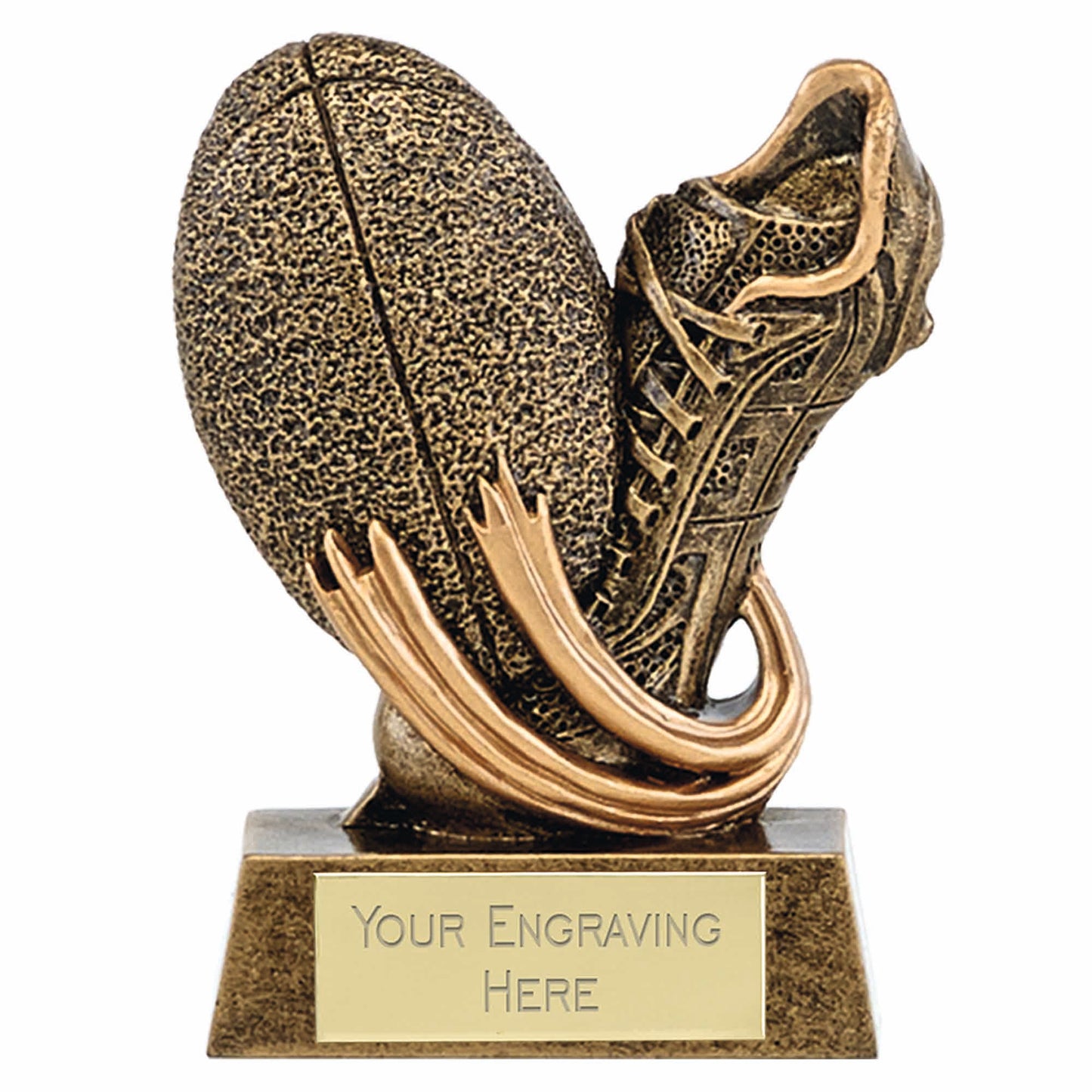 Mini Stars Rugby Boot & Ball Trophy Award 8cm (3 1/4")