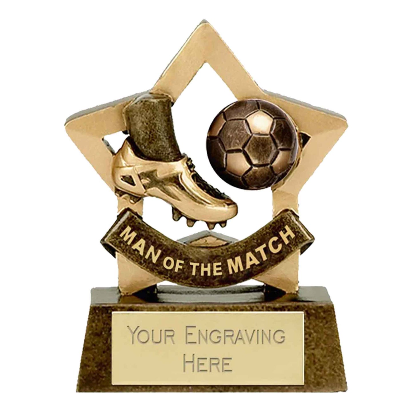 Mini Stars Boot & Ball Football Award Trophy 8cm (3 1/4")