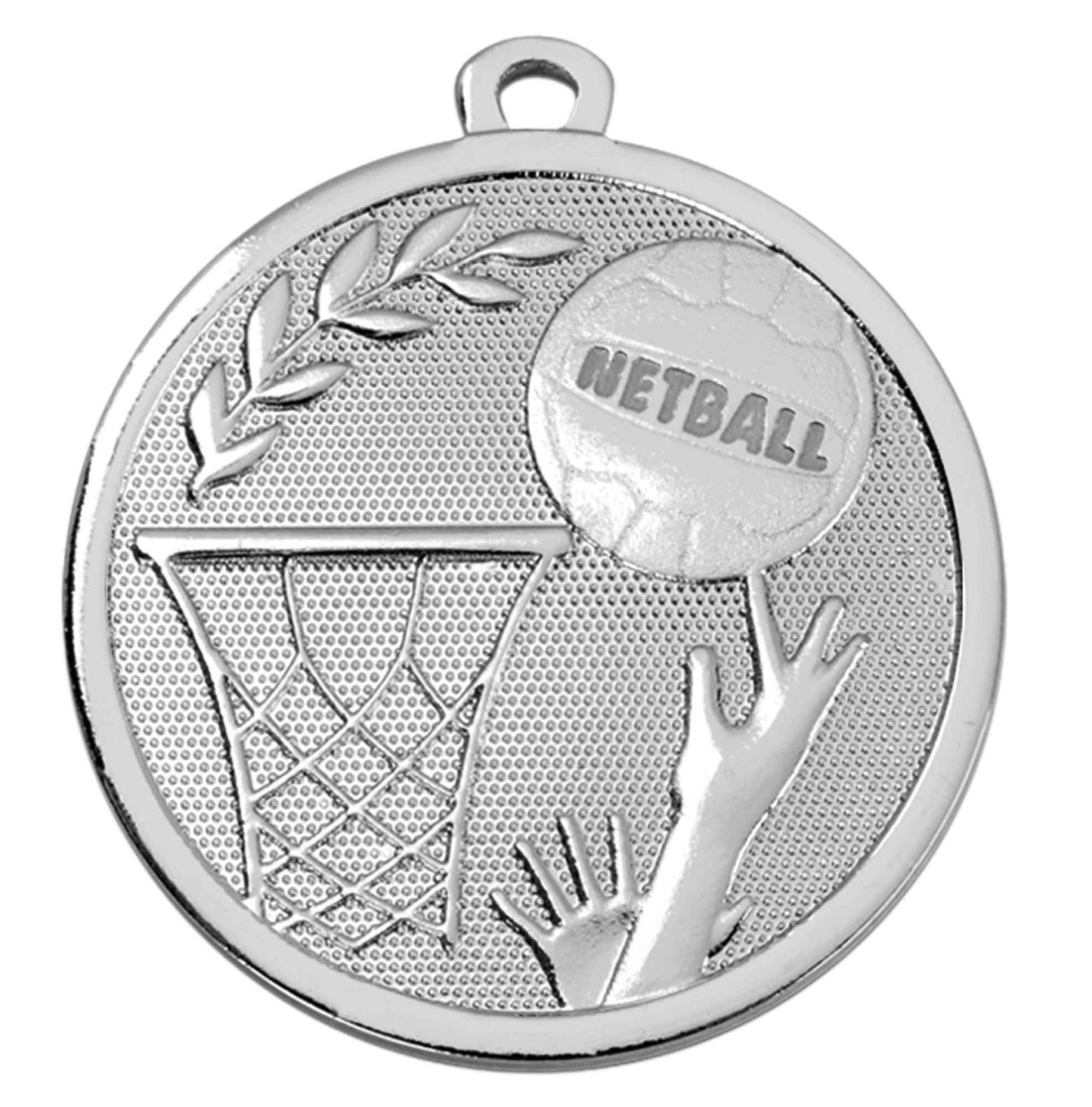 Galaxy Netball Silver Medal 45mm (1 1/2")