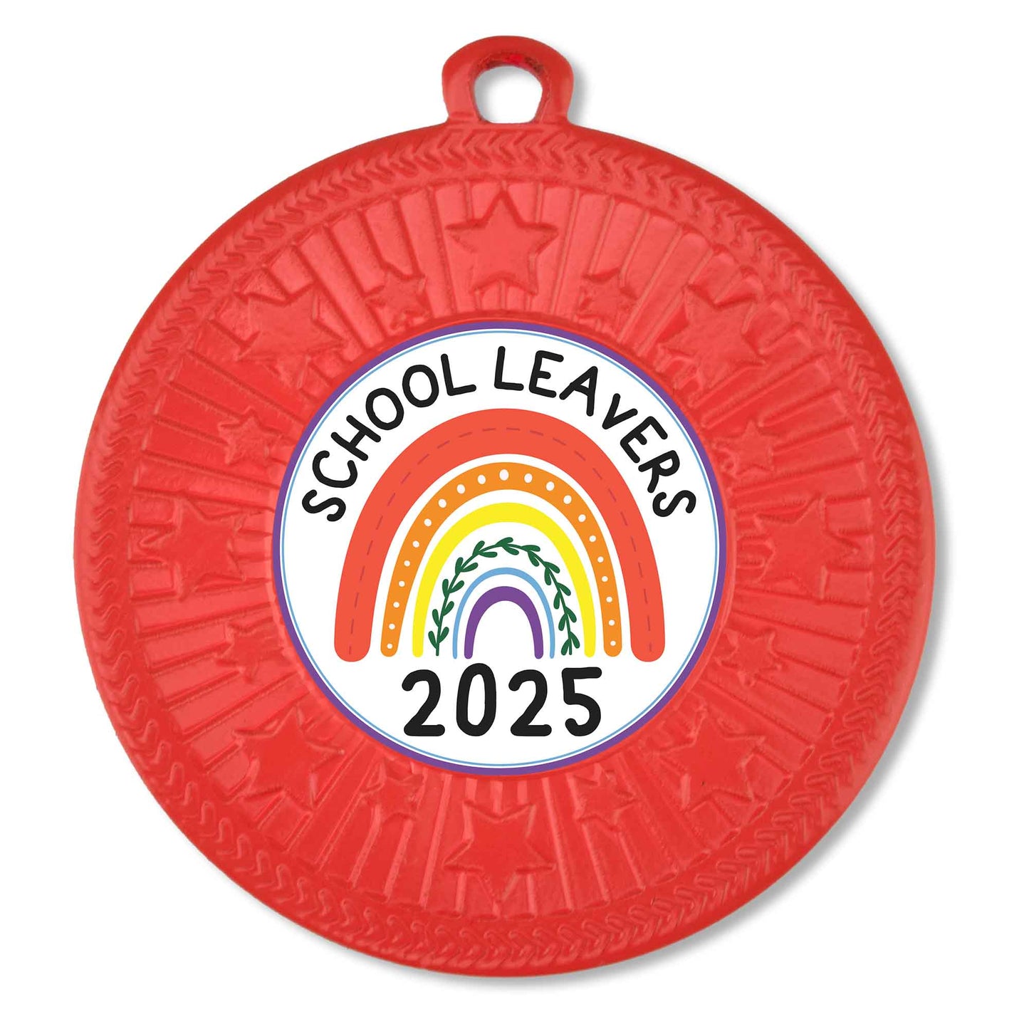 Red VF Star School Leavers 2025 Medal 50mm