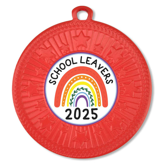 Red VF Star School Leavers 2025 Medal 50mm