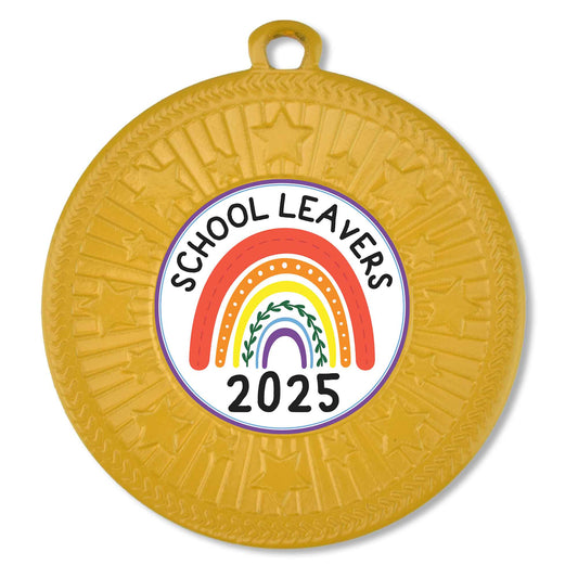 Orange VF Star School Leavers 2025 Medal 50mm
