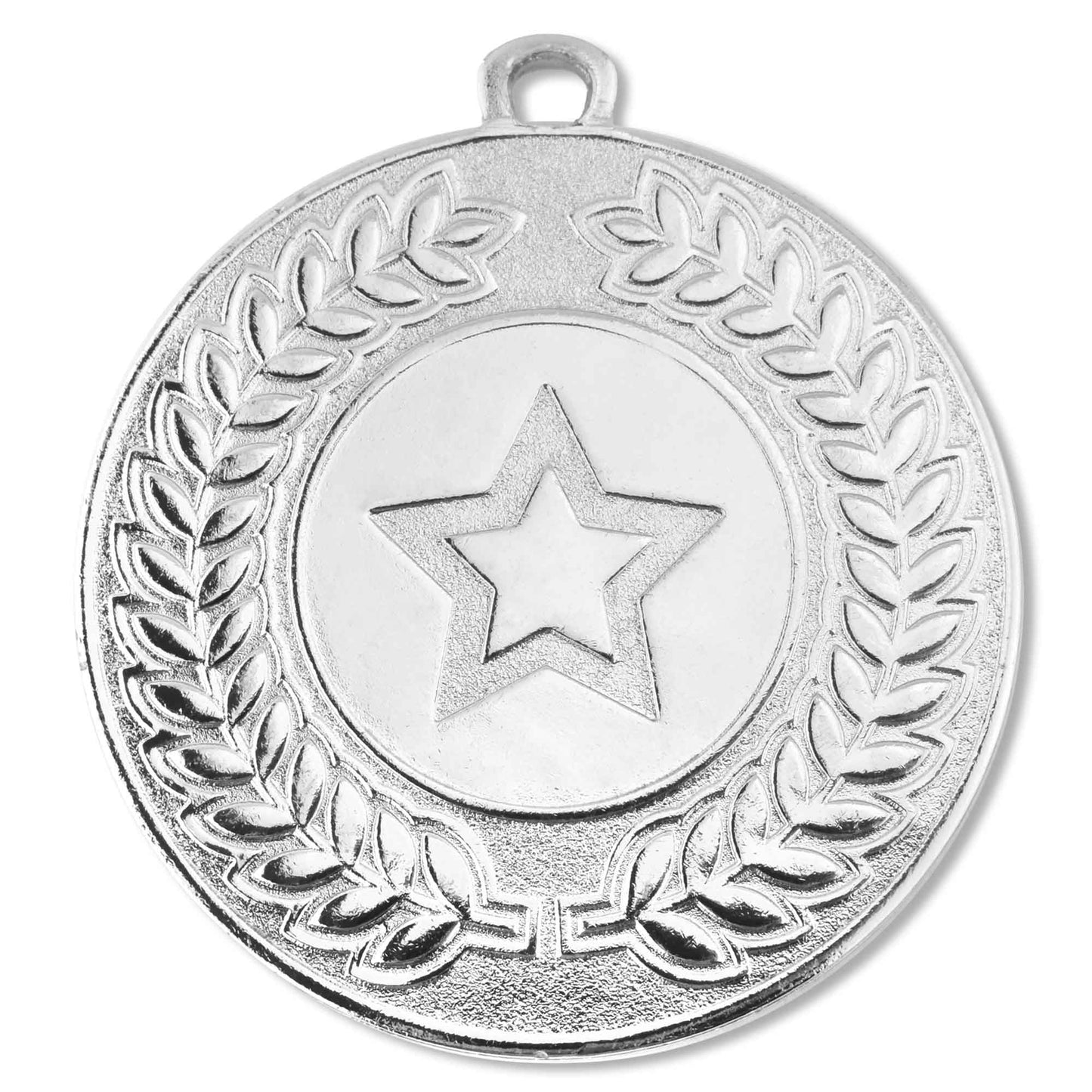 Silver Contour Star Laurel Medal 50mm (2")