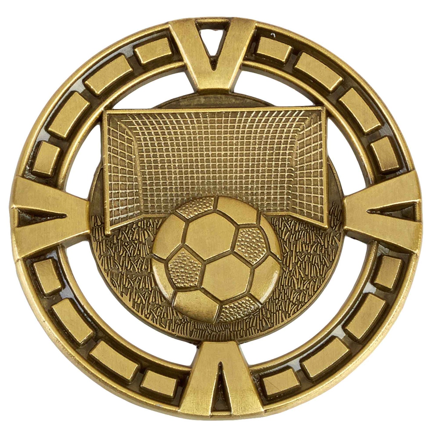 Gold Varsity Football Medal 65mm