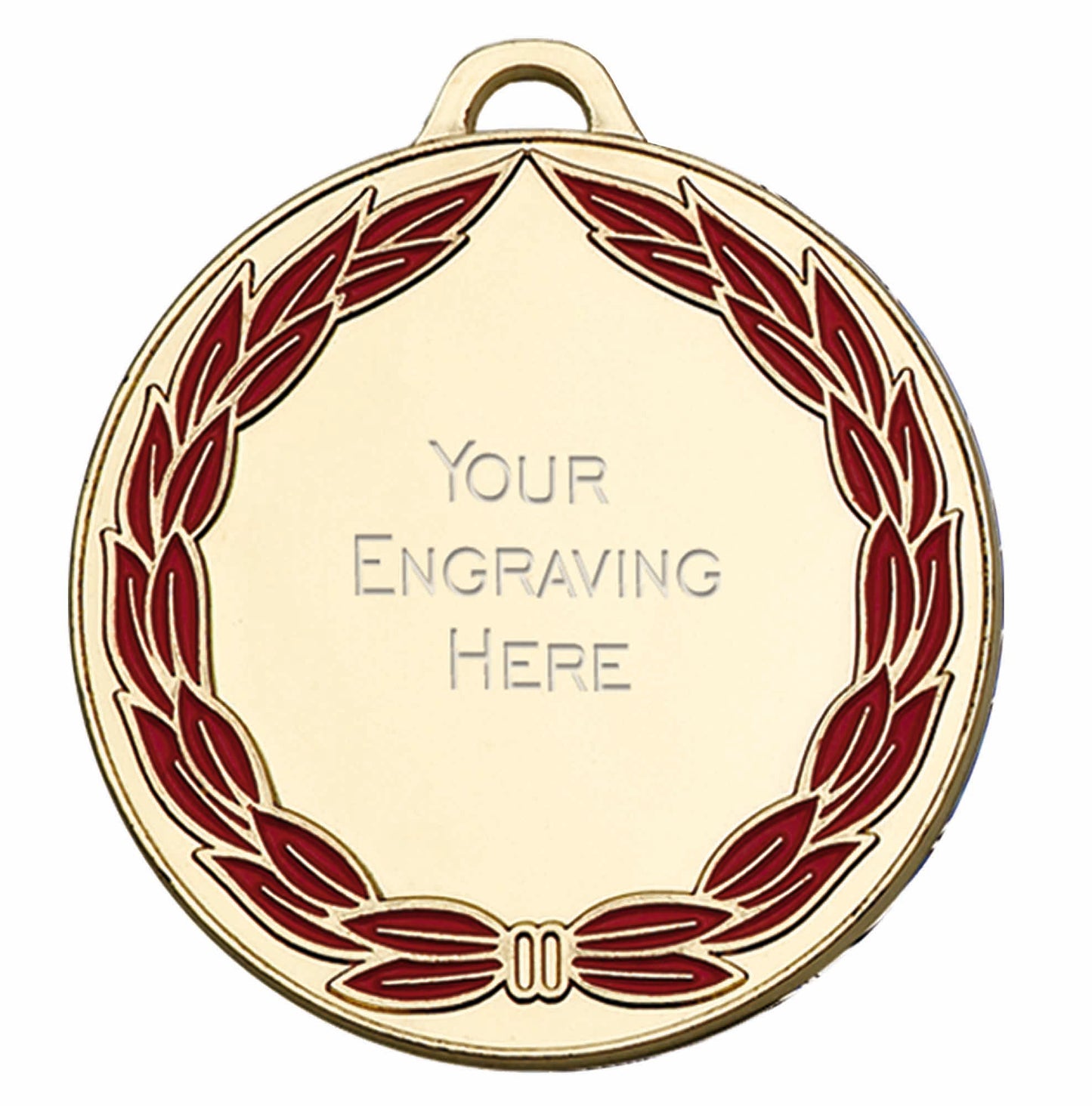 Gold Colour Laurel Wreath Medal 50mm (2")