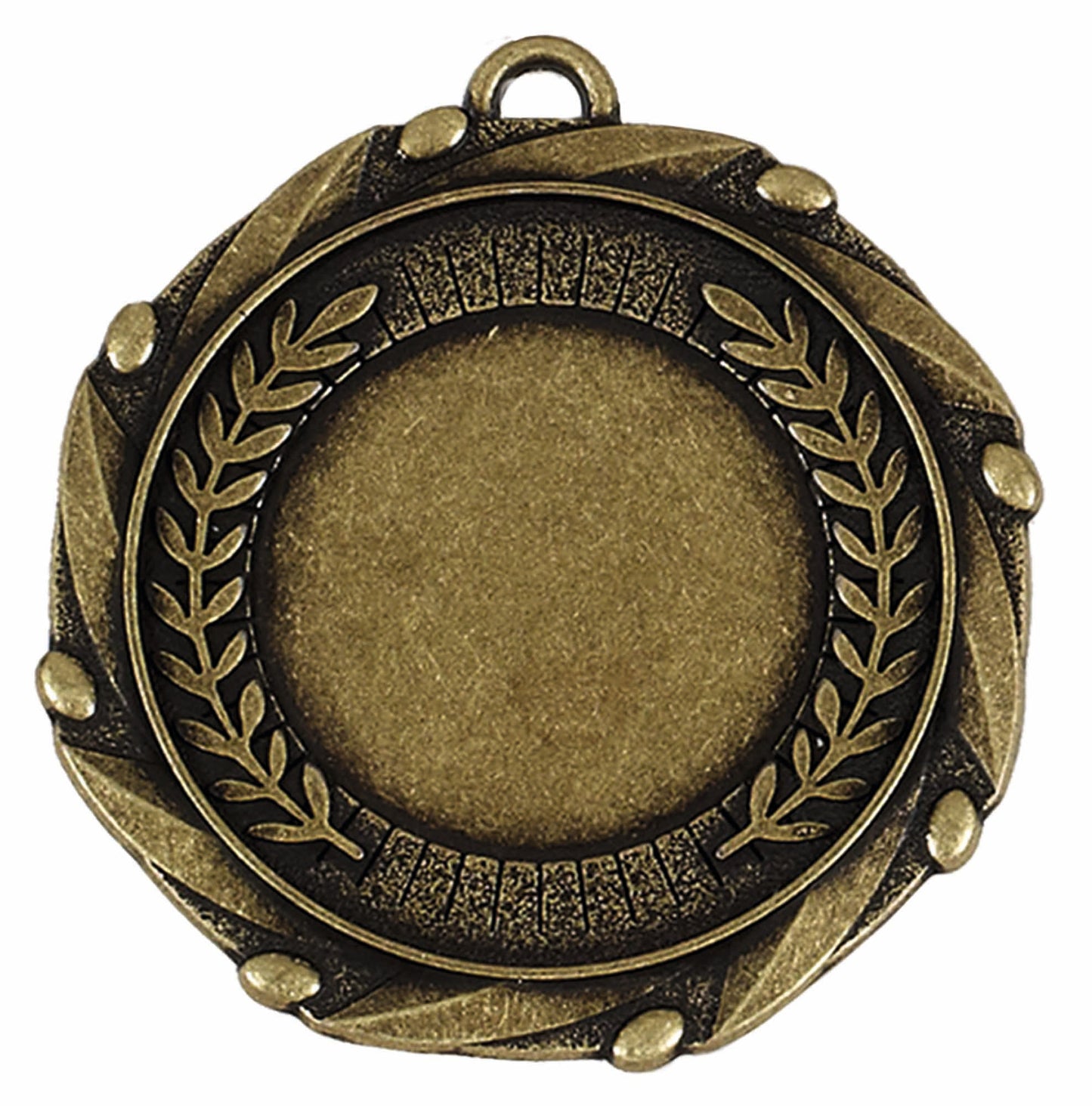Gold Combo Laurel Medal with Red, White & Blue Ribbon 45mm (1 3/4")