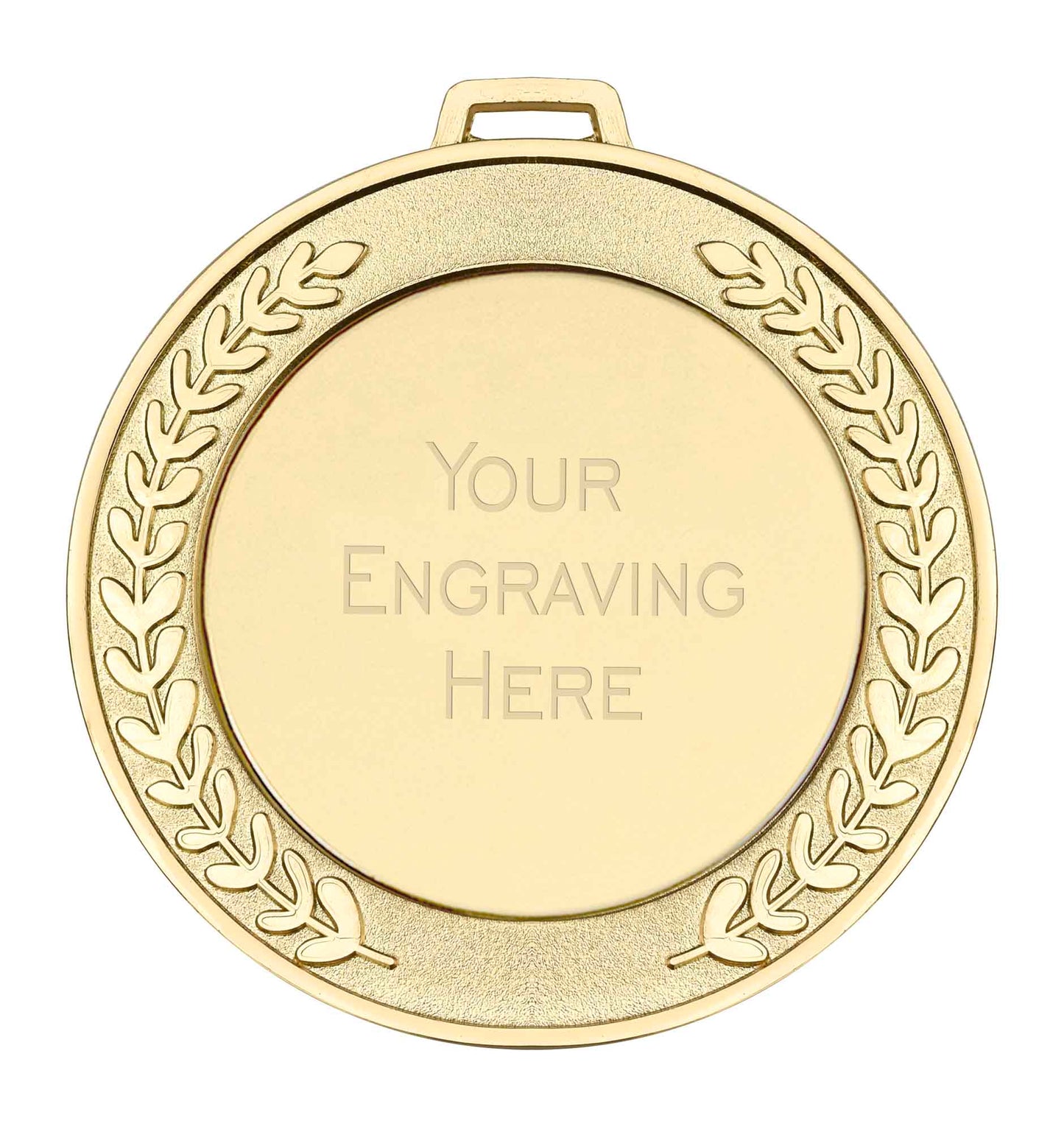 Shiny Gold/Gold Prestige Engraved Medal 70mm