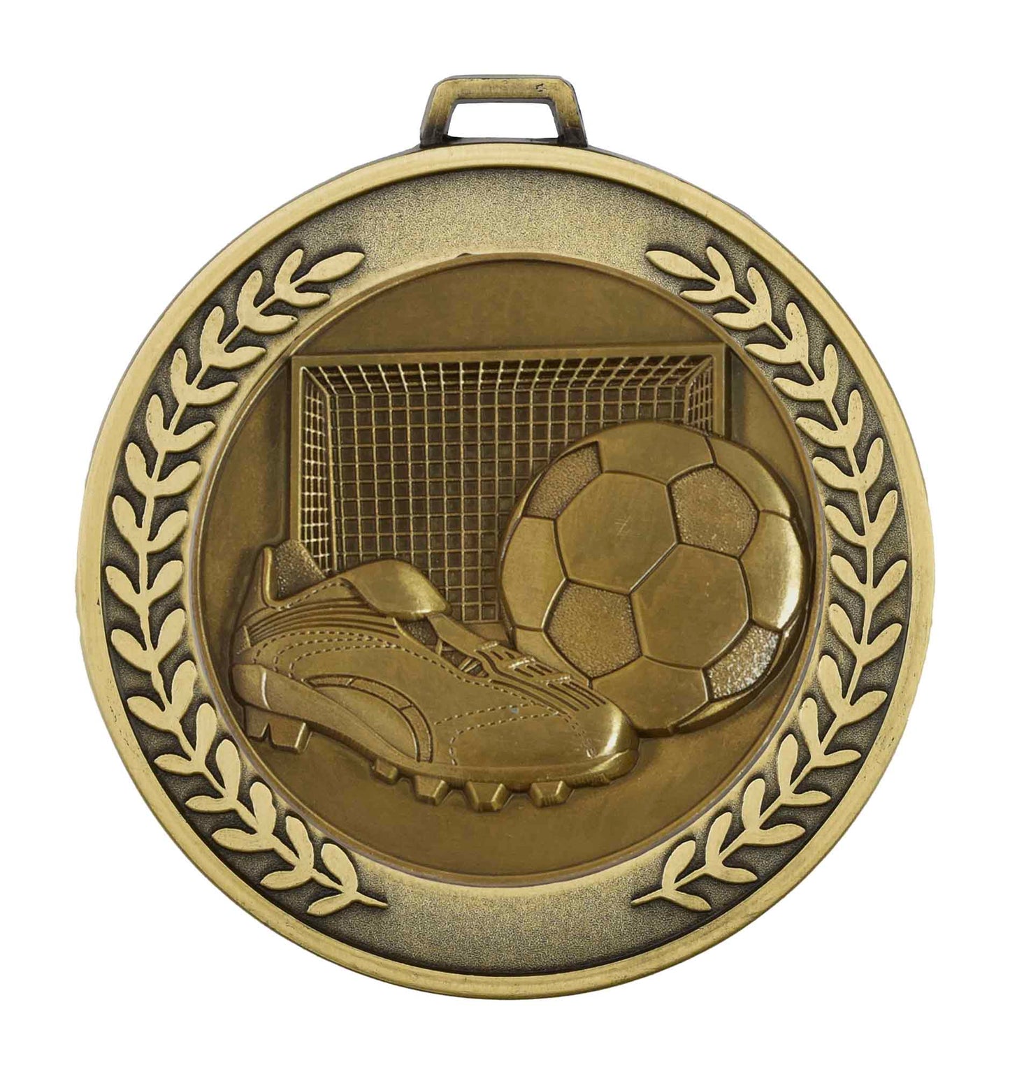 Antique Gold Prestige Heavyweight Football Medal 70mm