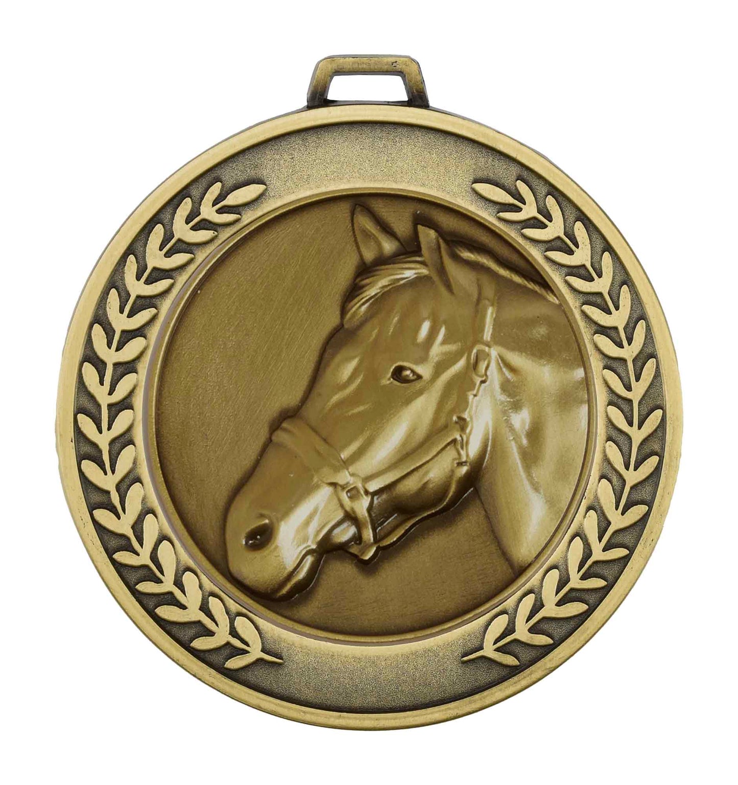 Antique Gold Prestige Heavyweight Equestrian Medal 70mm