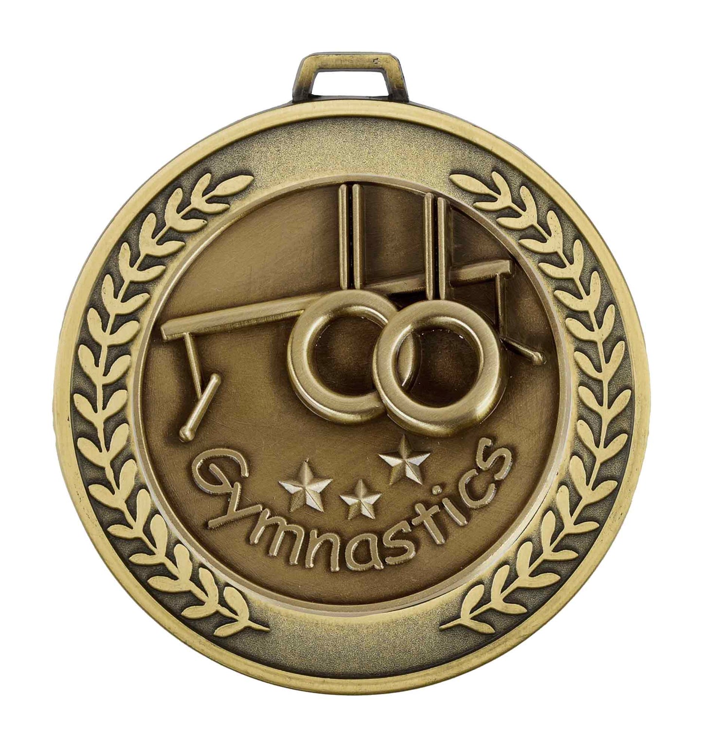 Antique Gold Prestige Heavyweight Gymnastics Medal 70mm