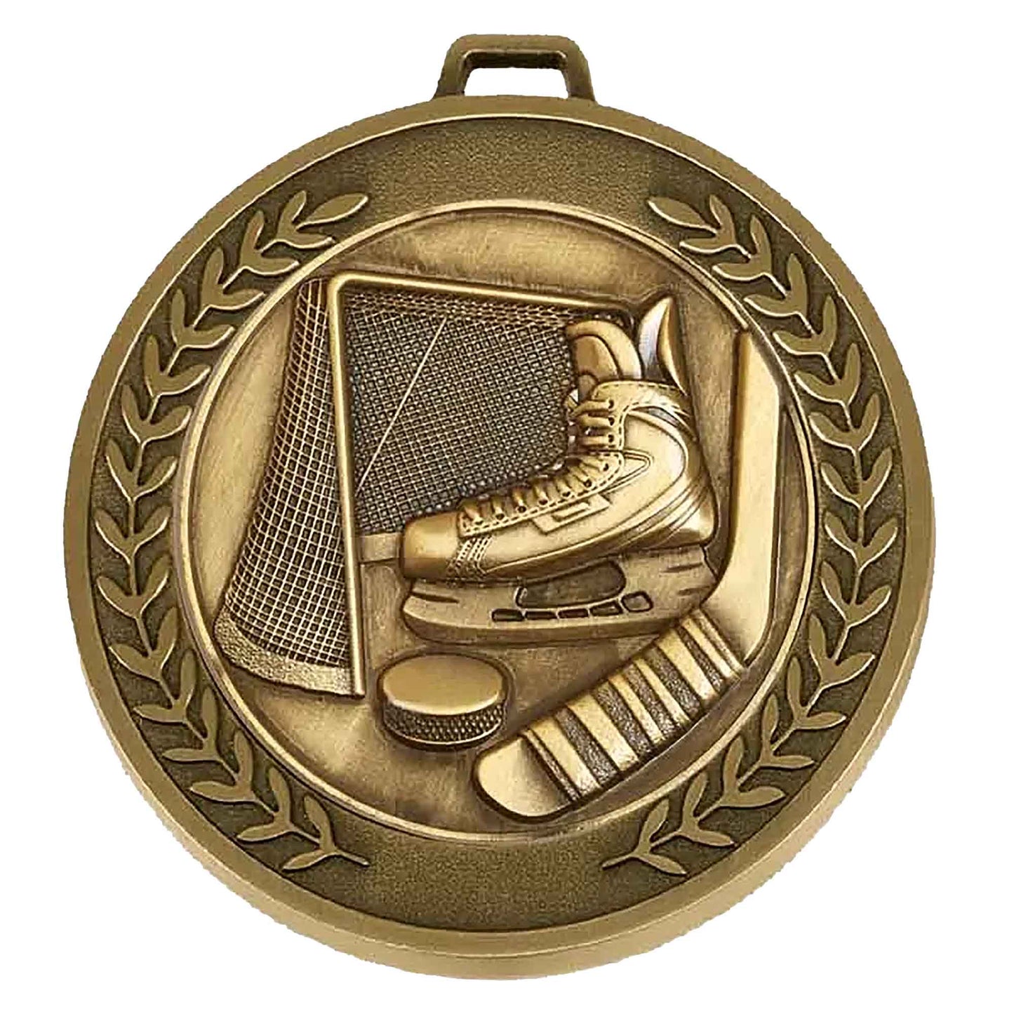 Antique Gold Prestige Heavyweight Ice Hockey Medal 70mm