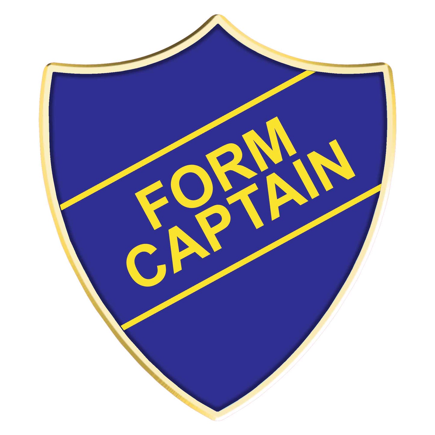 Blue Form Captain Shield Badge