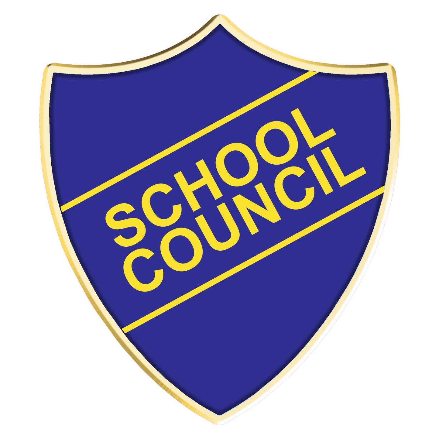 Blue School Council Shield Badge