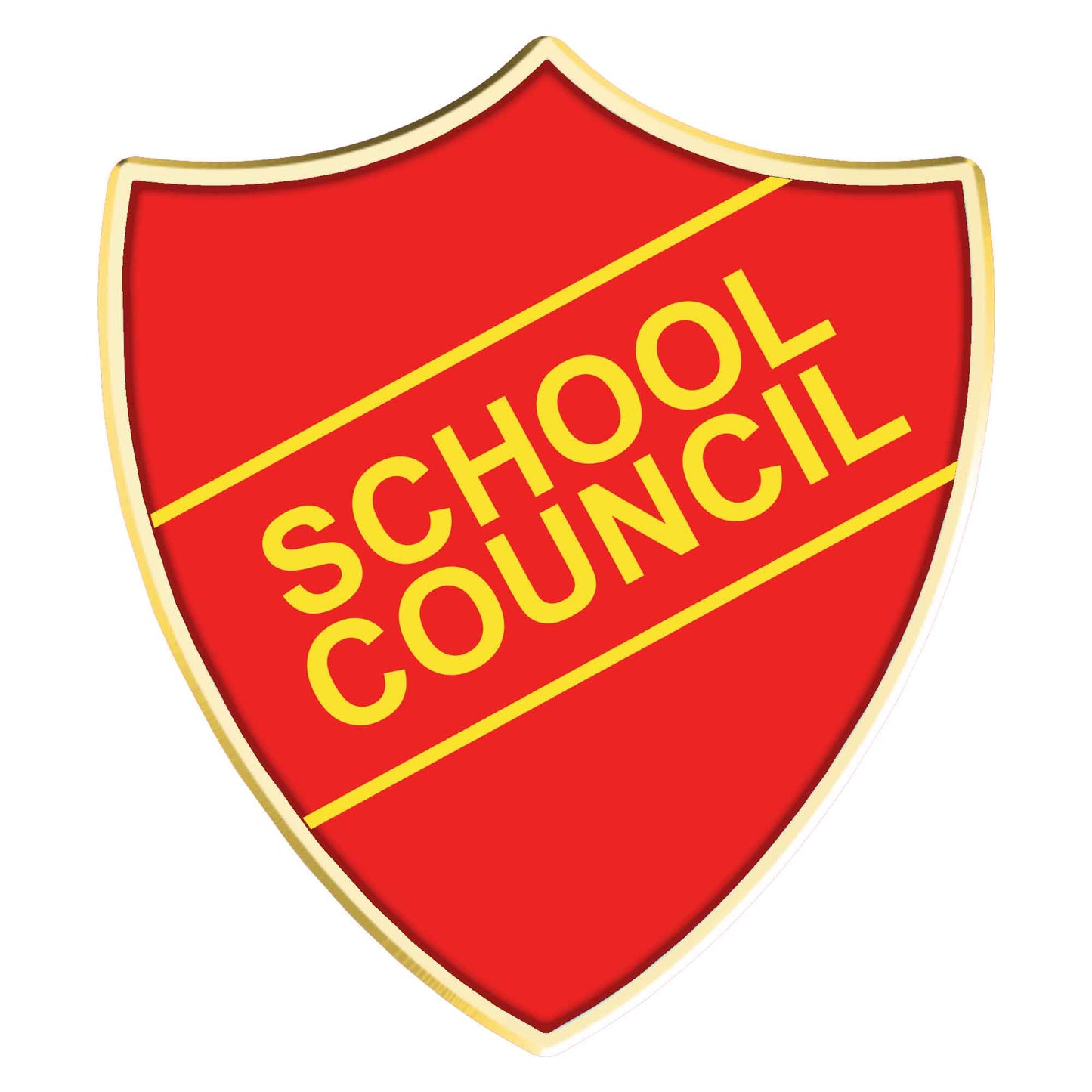 Blue School Council Shield Badge