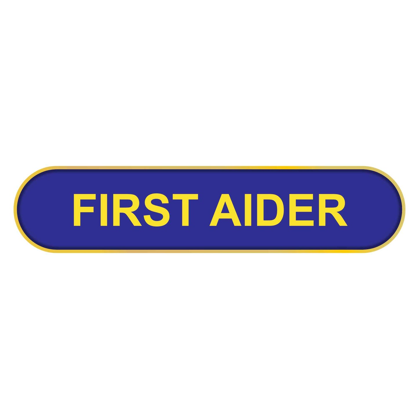 Blue First Aider Bar Badge