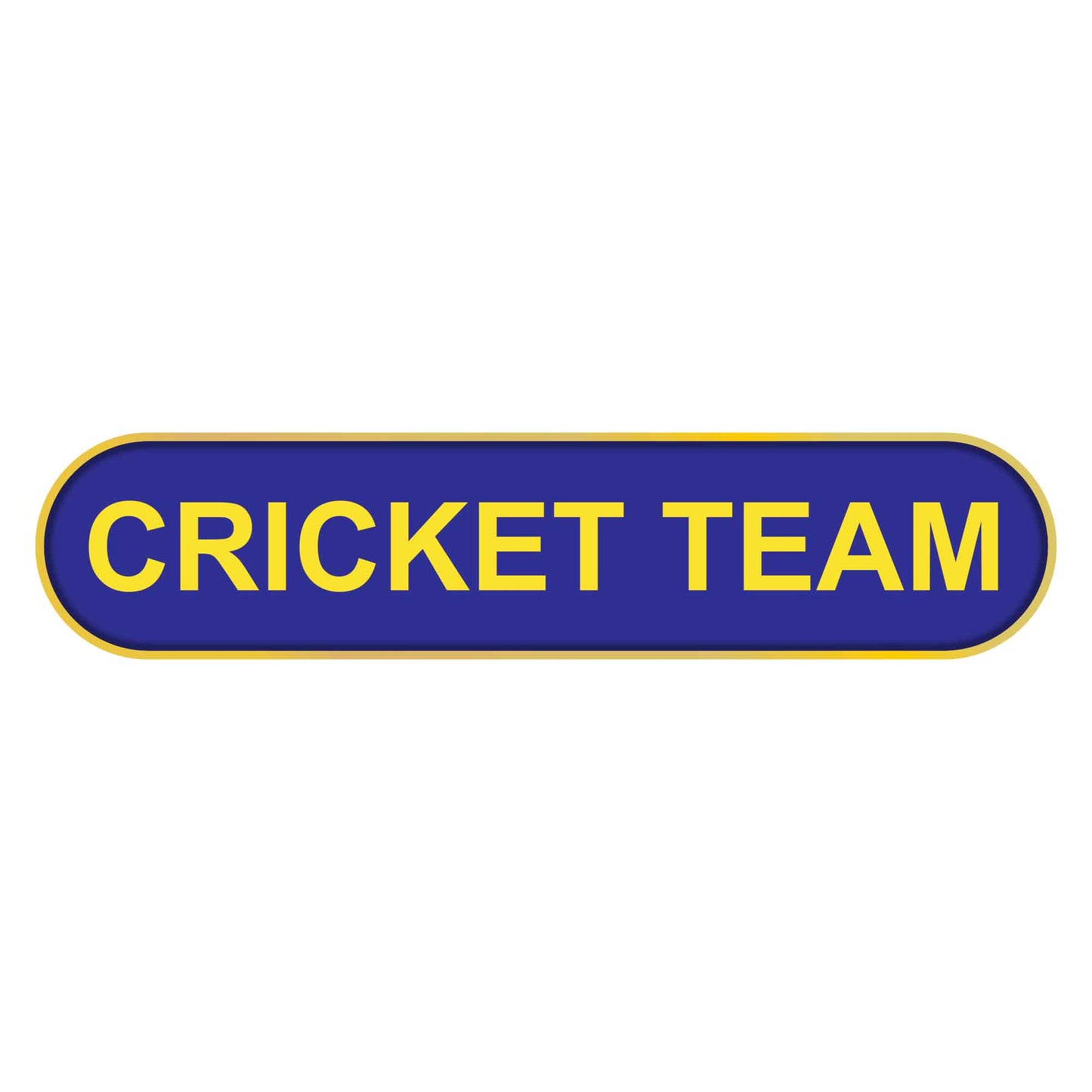 Blue Cricket Team Bar Badge