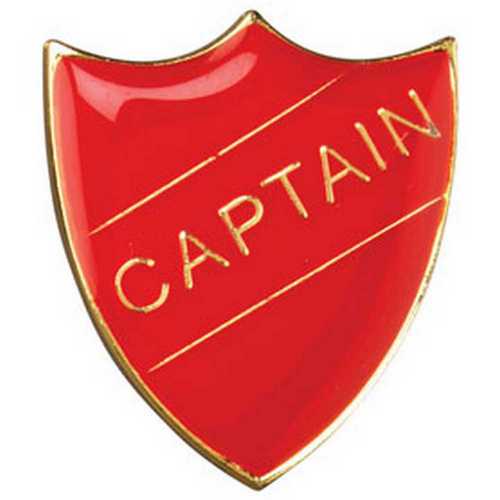 SCHOOL SHIELD BADGE (CAPTAIN) BLUE - 1.25in