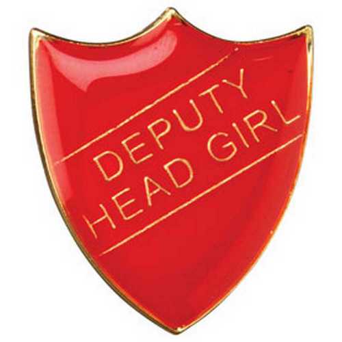 SCHOOL SHIELD BADGE (DEPUTY HEAD GIRL) BLUE - 1.25in