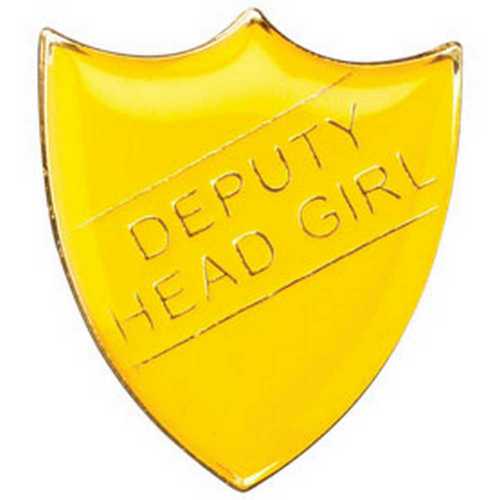 SCHOOL SHIELD BADGE (DEPUTY HEAD GIRL) BLUE - 1.25in