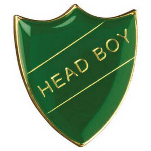 SCHOOL SHIELD BADGE (HEAD BOY) BLUE - 1.25in