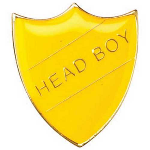 SCHOOL SHIELD BADGE (HEAD BOY) BLUE - 1.25in