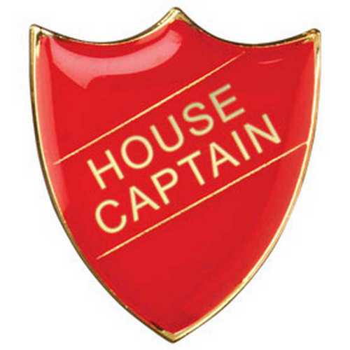 SCHOOL SHIELD BADGE (HOUSE CAPTAIN) BLUE - 1.25in