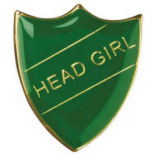 SCHOOL SHIELD BADGE (HEAD GIRL) BLUE - 1.25in