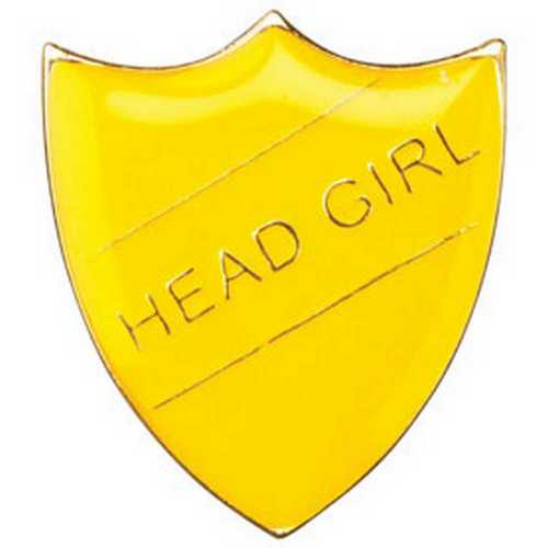 SCHOOL SHIELD BADGE (HEAD GIRL) BLUE - 1.25in