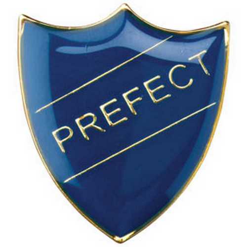 SCHOOL SHIELD BADGE (PREFECT) BLUE - 1.25in