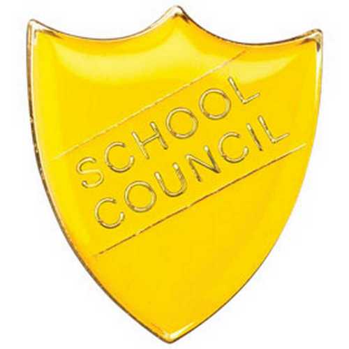 SCHOOL SHIELD BADGE (SCHOOL COUNCIL) BLUE - 1.25in