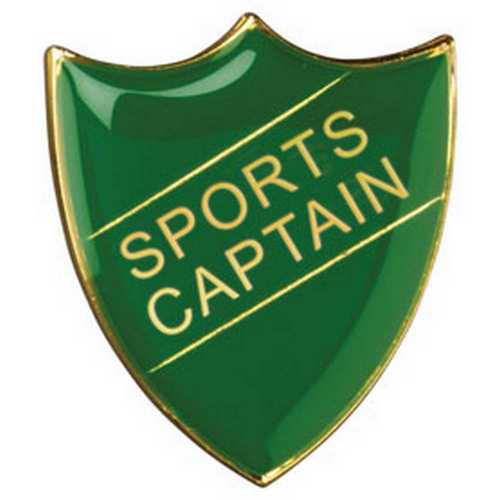 SCHOOL SHIELD BADGE (SPORTS CAPTAIN) BLUE - 1.25in