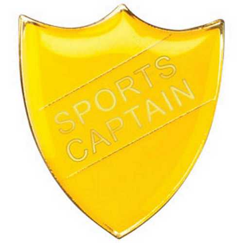 SCHOOL SHIELD BADGE (SPORTS CAPTAIN) BLUE - 1.25in