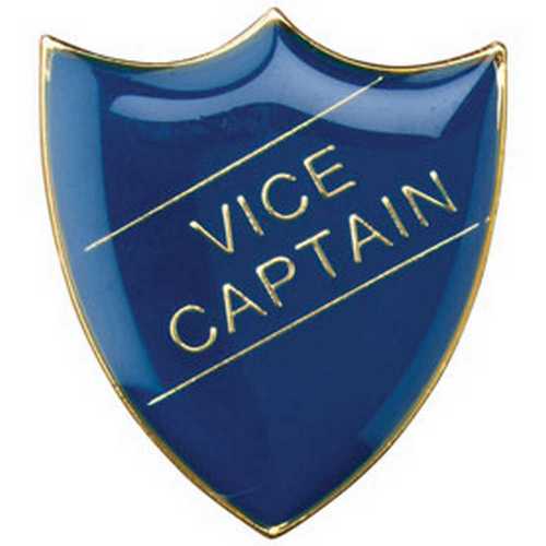 SCHOOL SHIELD BADGE (VICE CAPTAIN) BLUE - 1.25in