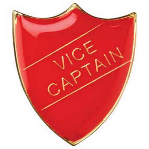 SCHOOL SHIELD BADGE (VICE CAPTAIN) BLUE - 1.25in
