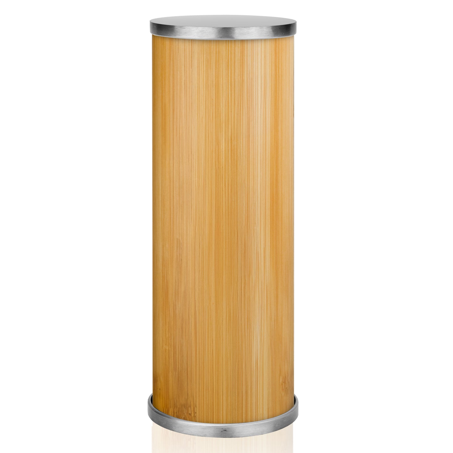 Laser Bamboo Cylinder with Silver Caps 21cm (8 1/4")