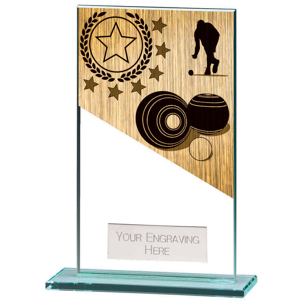 Mustang Lawn Bowls Jade Glass Award