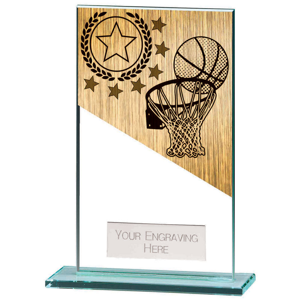 Mustang Basketball Jade Glass Award