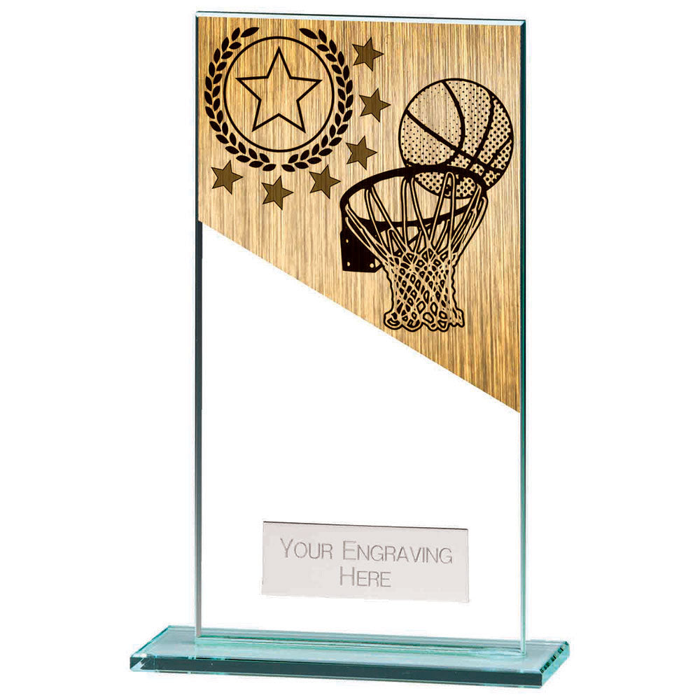 Mustang Basketball Jade Glass Award