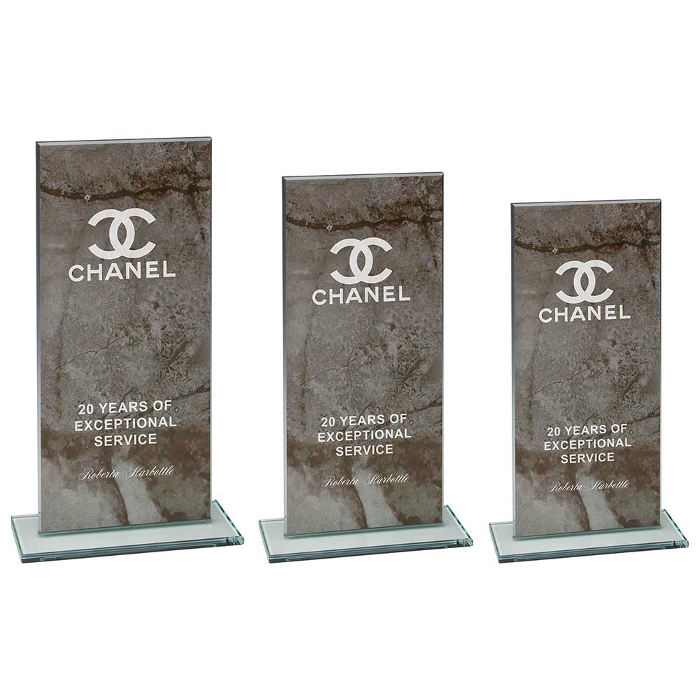 Quarry Marble Jade Glass Rectangle Black