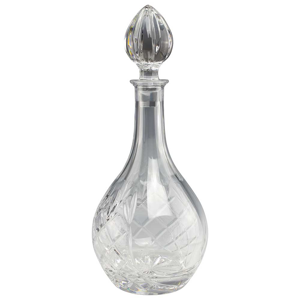 Wine Panelled Crystal Decanter