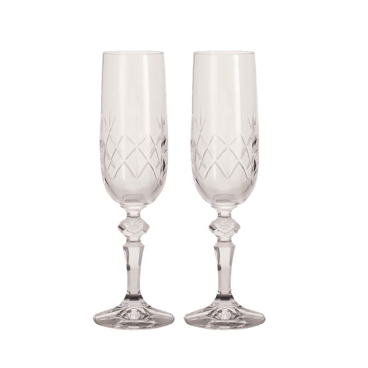 Lindisfarne Orco Crystal Champagne Glass