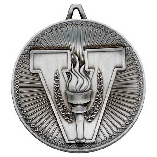 VICTORY TORCH DELUXE MEDAL ANTIQUE GOLD - 2.35in