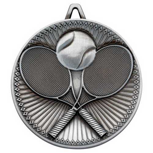 TENNIS DELUXE MEDAL ANTIQUE GOLD - 2.35in