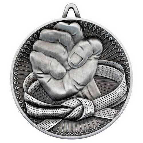 MARTIAL ARTS DELUXE MEDAL ANTIQUE GOLD - 2.35in
