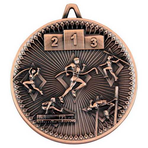 ATHLETICS DELUXE MEDAL ANTIQUE GOLD - 2.35in