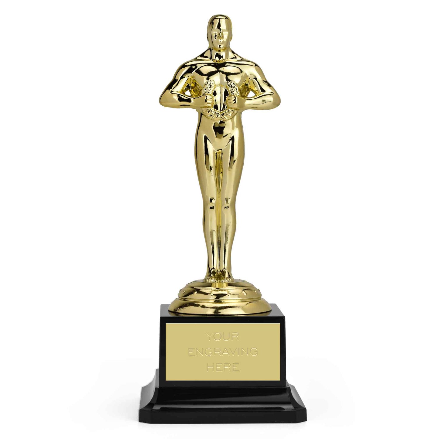 Icon Gold Achievement Statue Trophy Award On A Plastic Base 21.5cm (8 1/2")